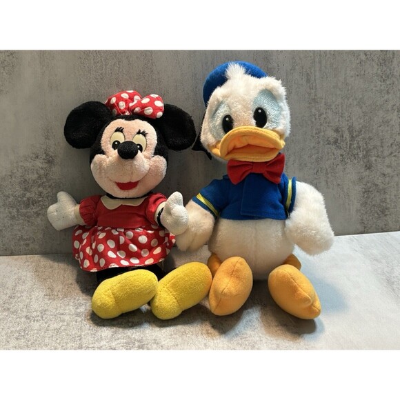 Vintage - Donald Duck Plush & Minnie Mouse Plush DisneyLand Walt Disney World - Picture 10 of 14